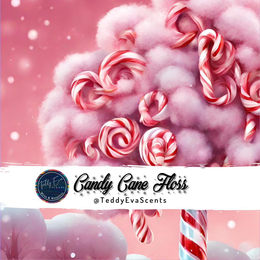 Candy Cane Floss Teddy Pot