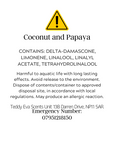 Coconut & Papaya Teddy Clamshell