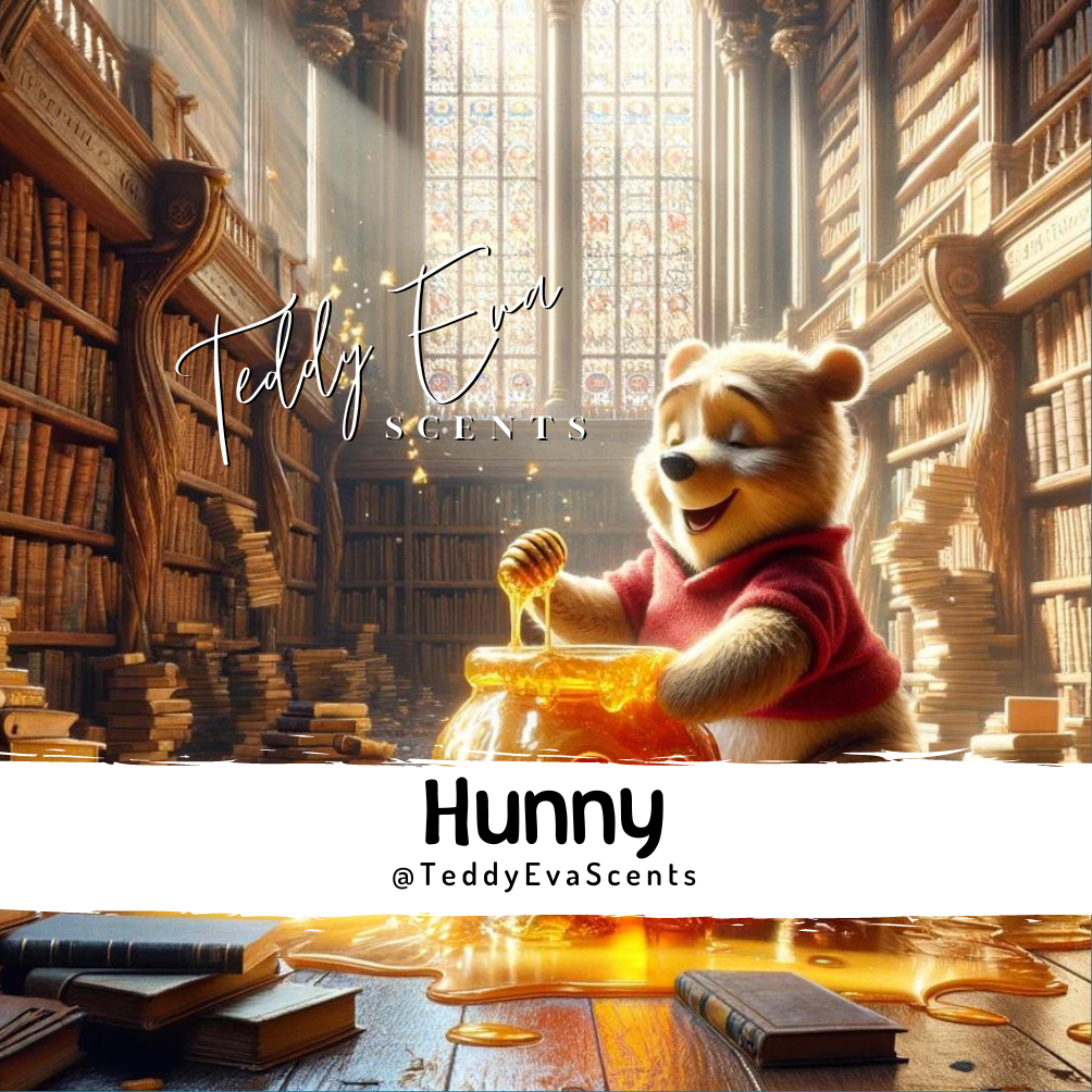 Dive into the sweetness of our 'Hunny' wax melt, inspired by Winnie the Pooh's favourite treat. Experience the comforting and shockingly authentic aroma of honey that's sure to leave you flabbergasted. Perfect for those who love a sweet, warm fragrance in their home.