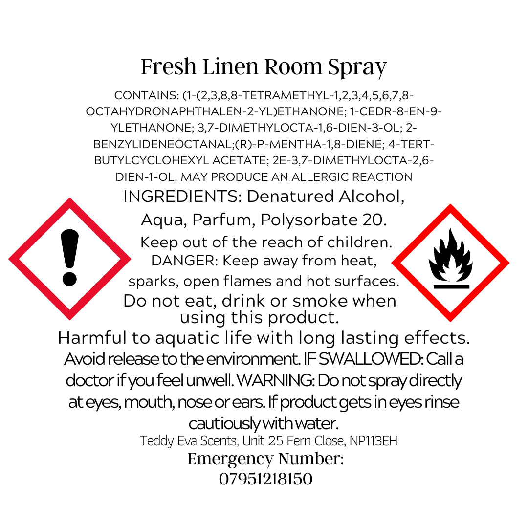 Fresh Linen 100ml Room Spray