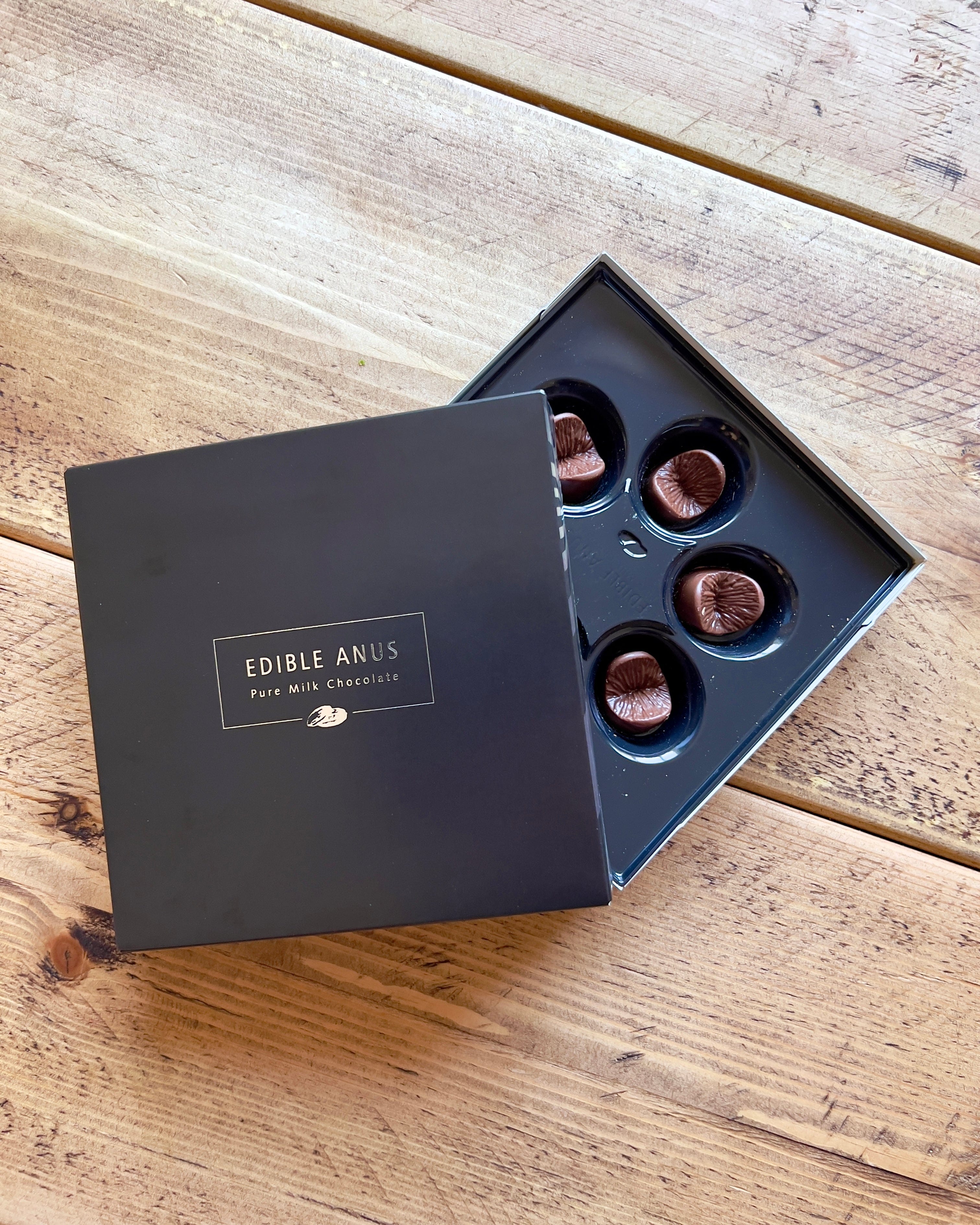 Sexy box of edible anus chocolates