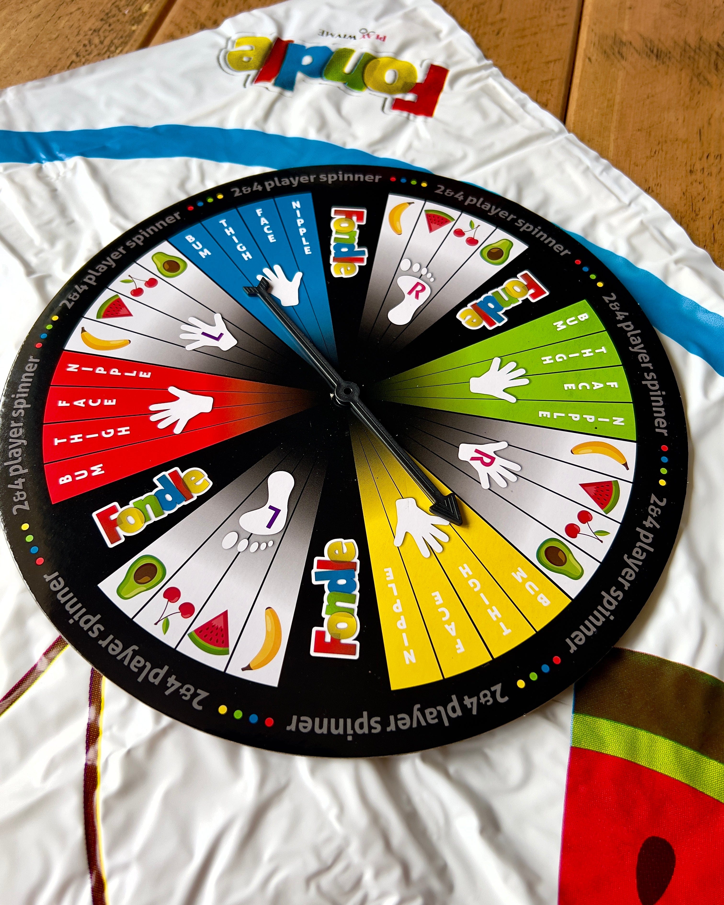 The spinner from the board game fondle