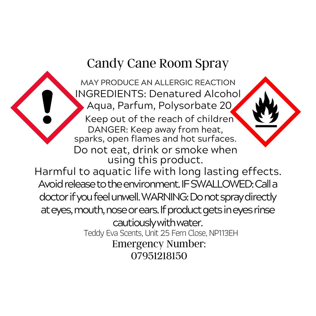 Candy Cane 100ml Room Spray