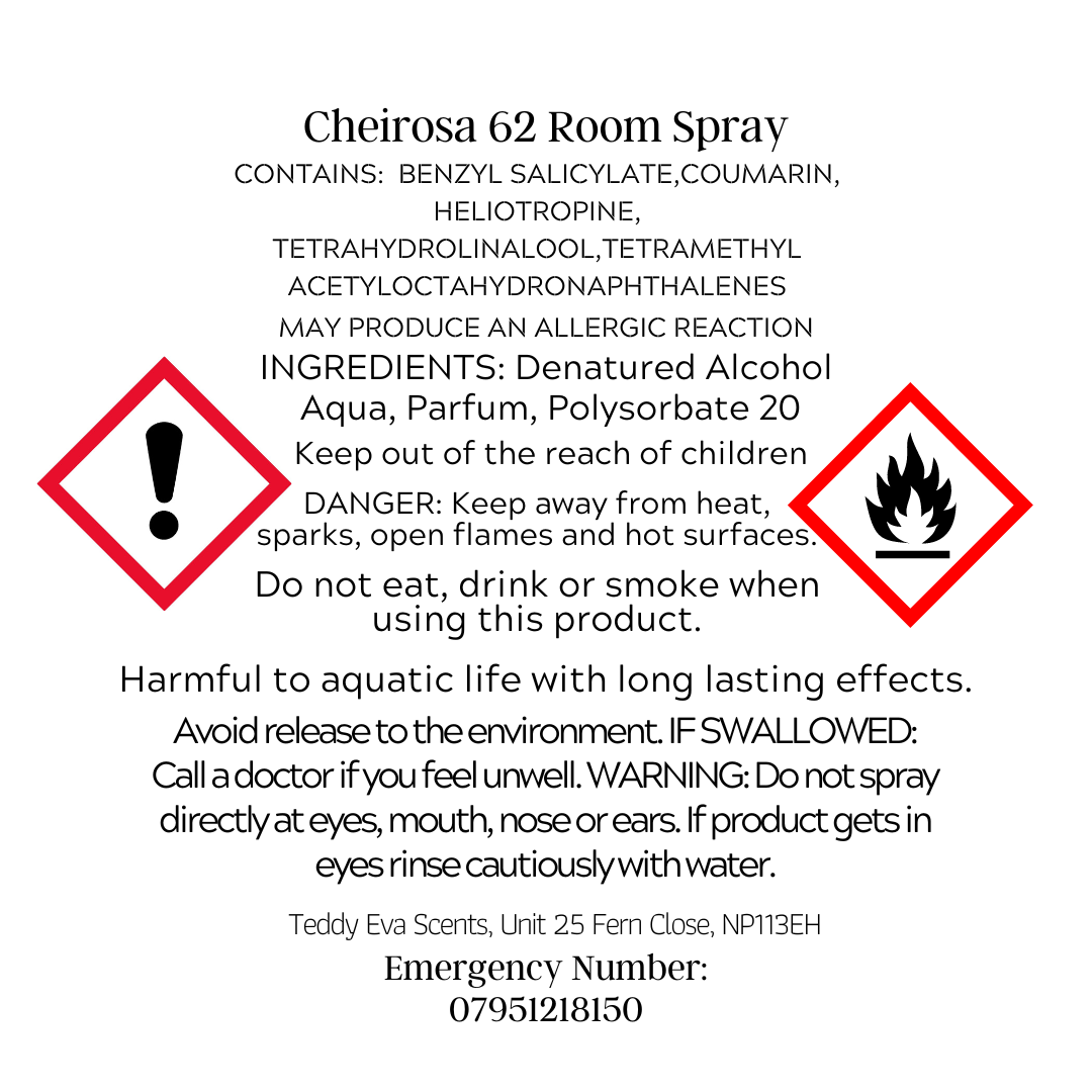 Cheirosa 62 150ml Room Spray