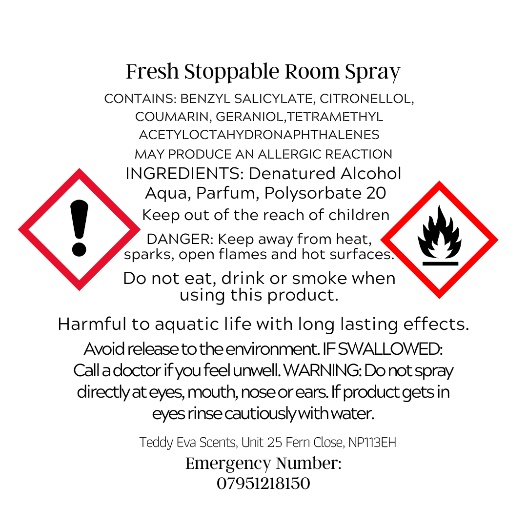 Fresh Stoppable 150ml Room Spray