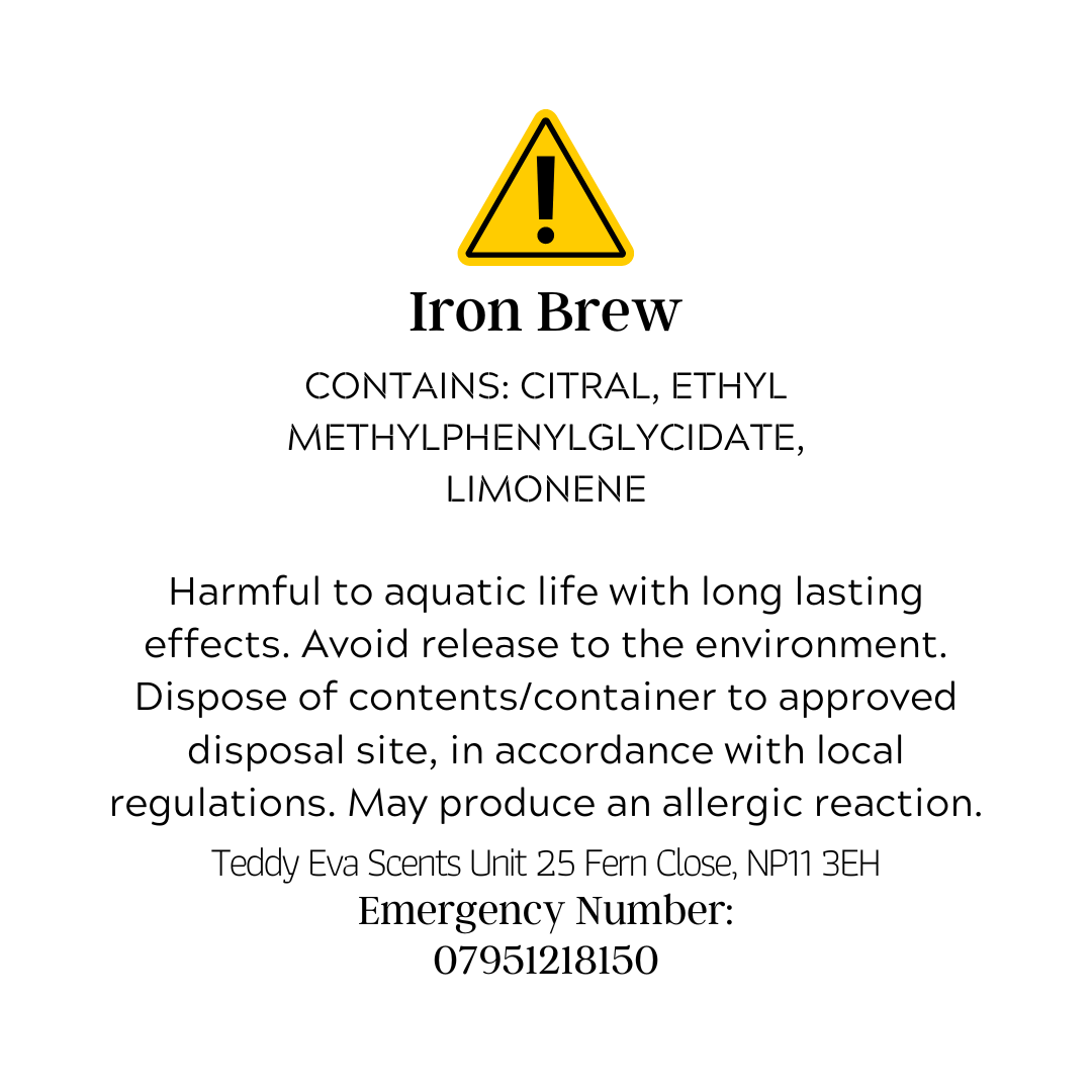 Iron Brue Wax Melt Details - CLP