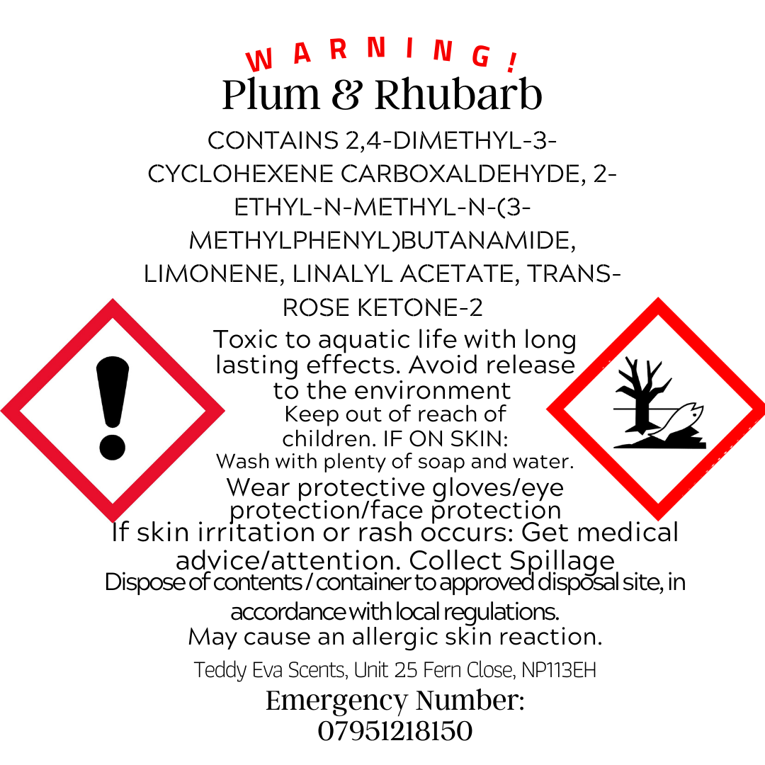 Plum & Rhubarb aroma oil 10ml CLP
