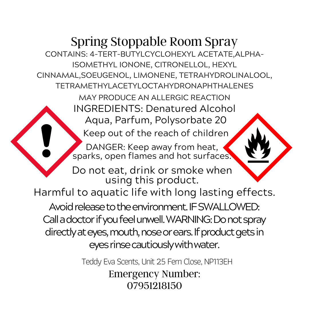 Spring Stoppable 150ml Room Spray