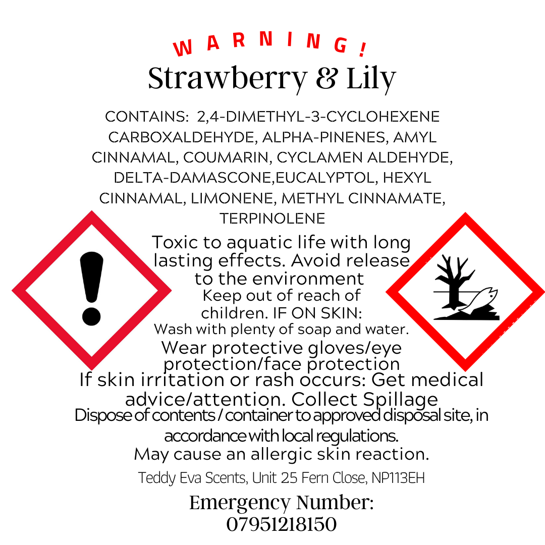 Strawberry and Lily Aroma Diffuser Oil - 10ml