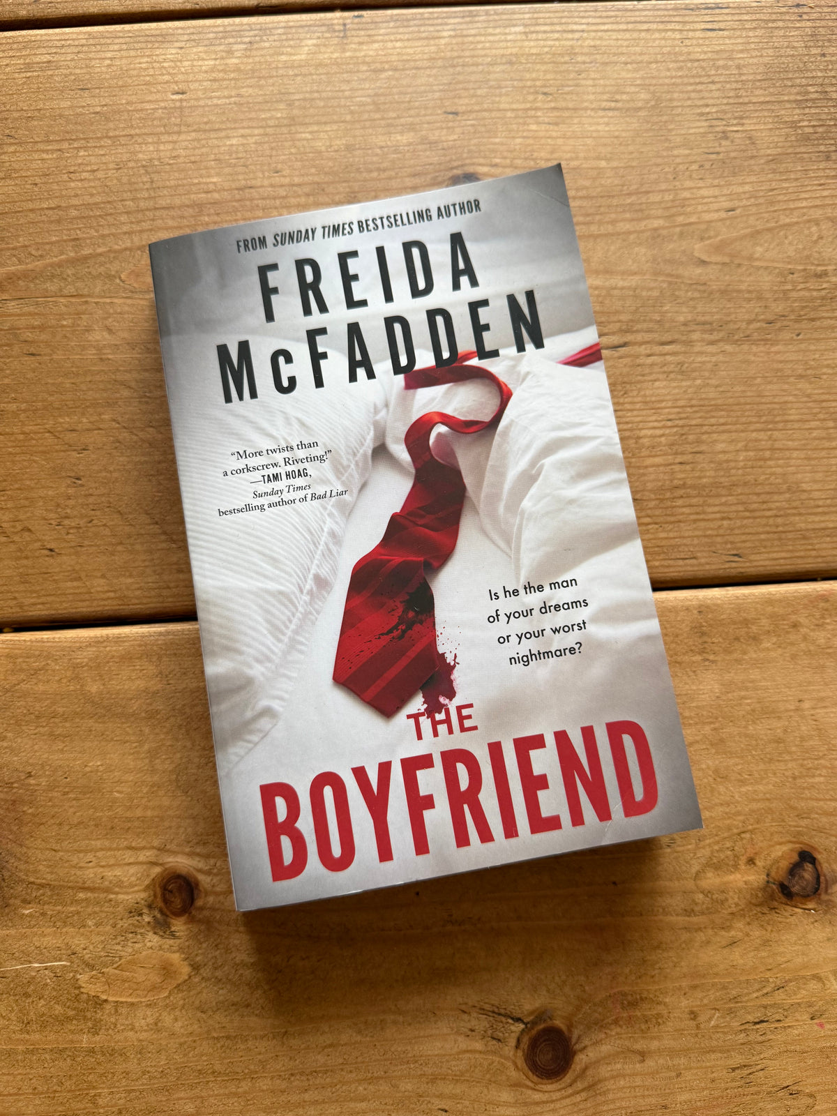 Actual pre-loved copy of The Boyfriend — Freida McFadden