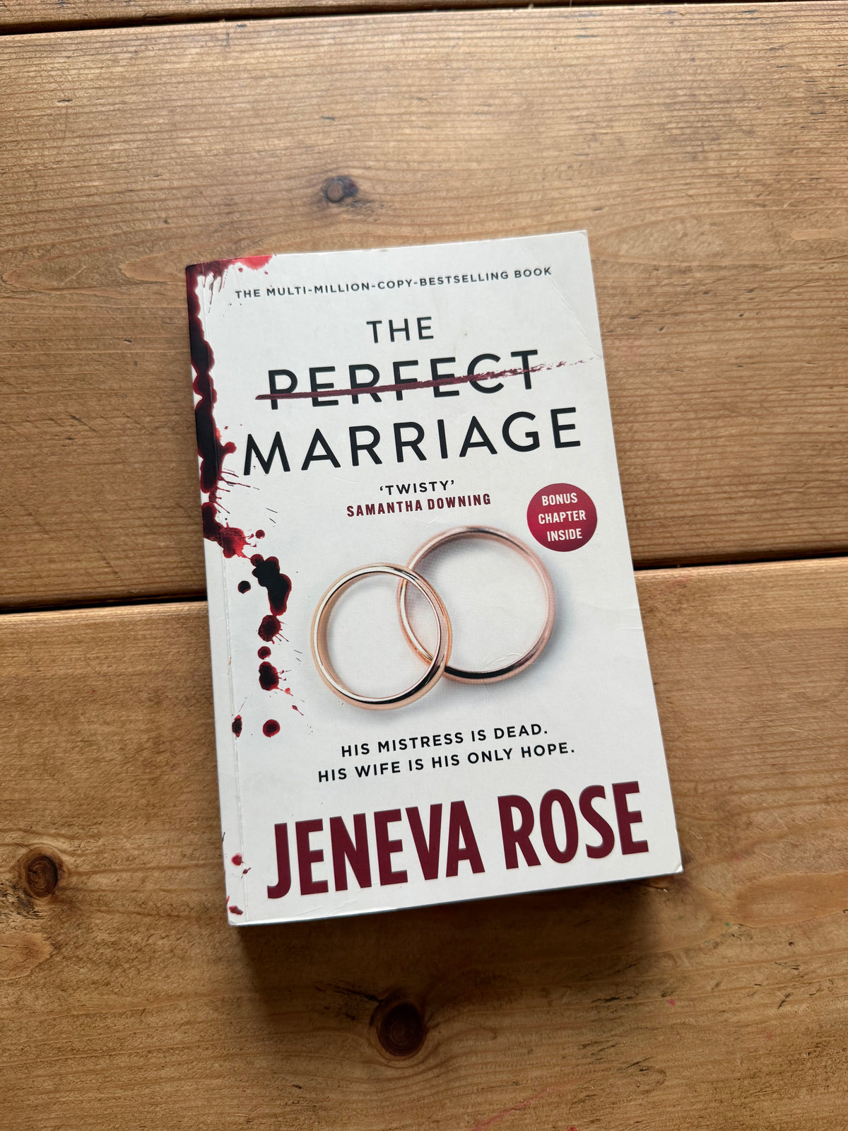 Actual pre-loved copy of The Perfect Marriage — Jeneva Rose