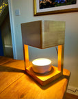 Wooden Cube Candle Warmer | With ONE Free Wickless Candle