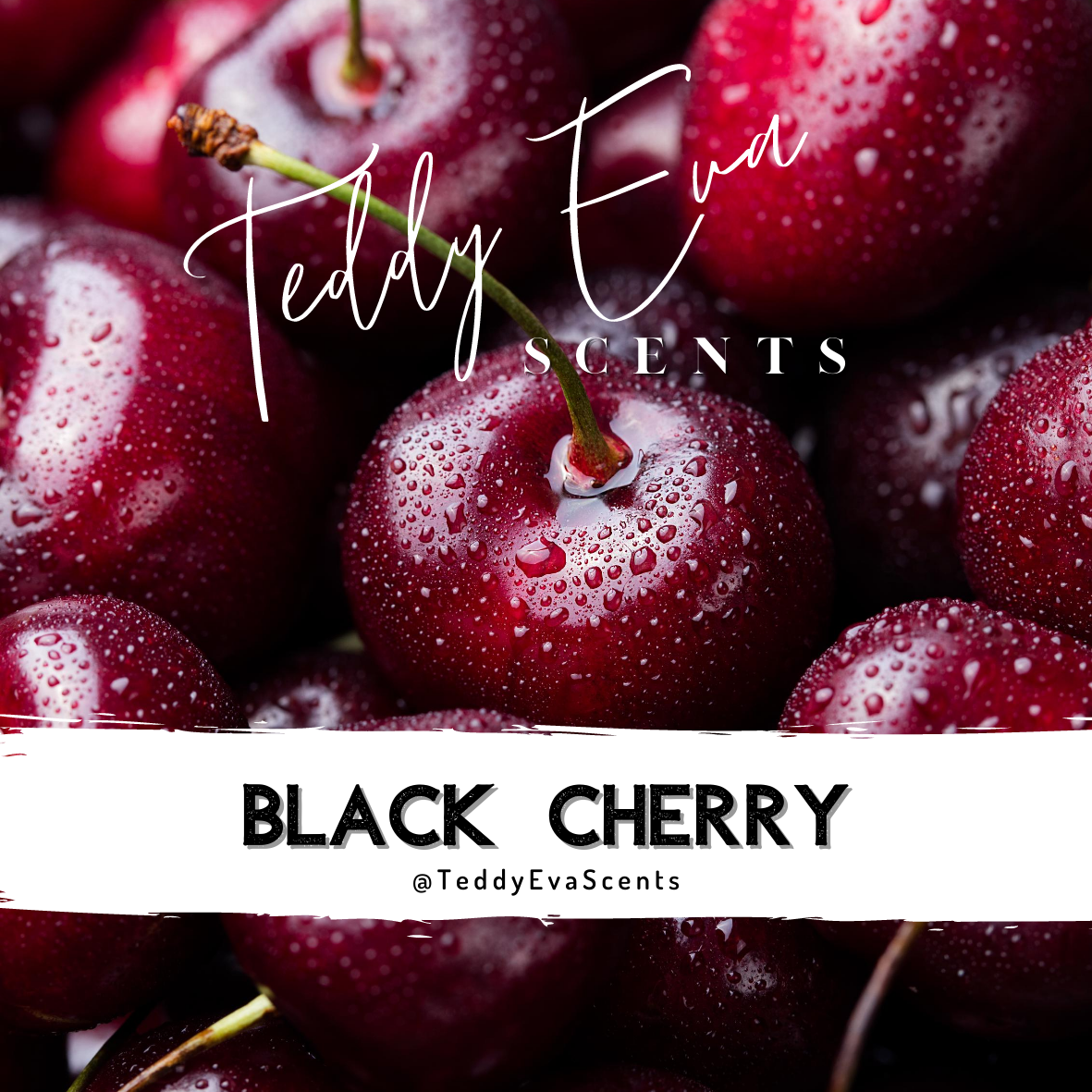 Black Cherry wax melt with Teddy Eva Scents