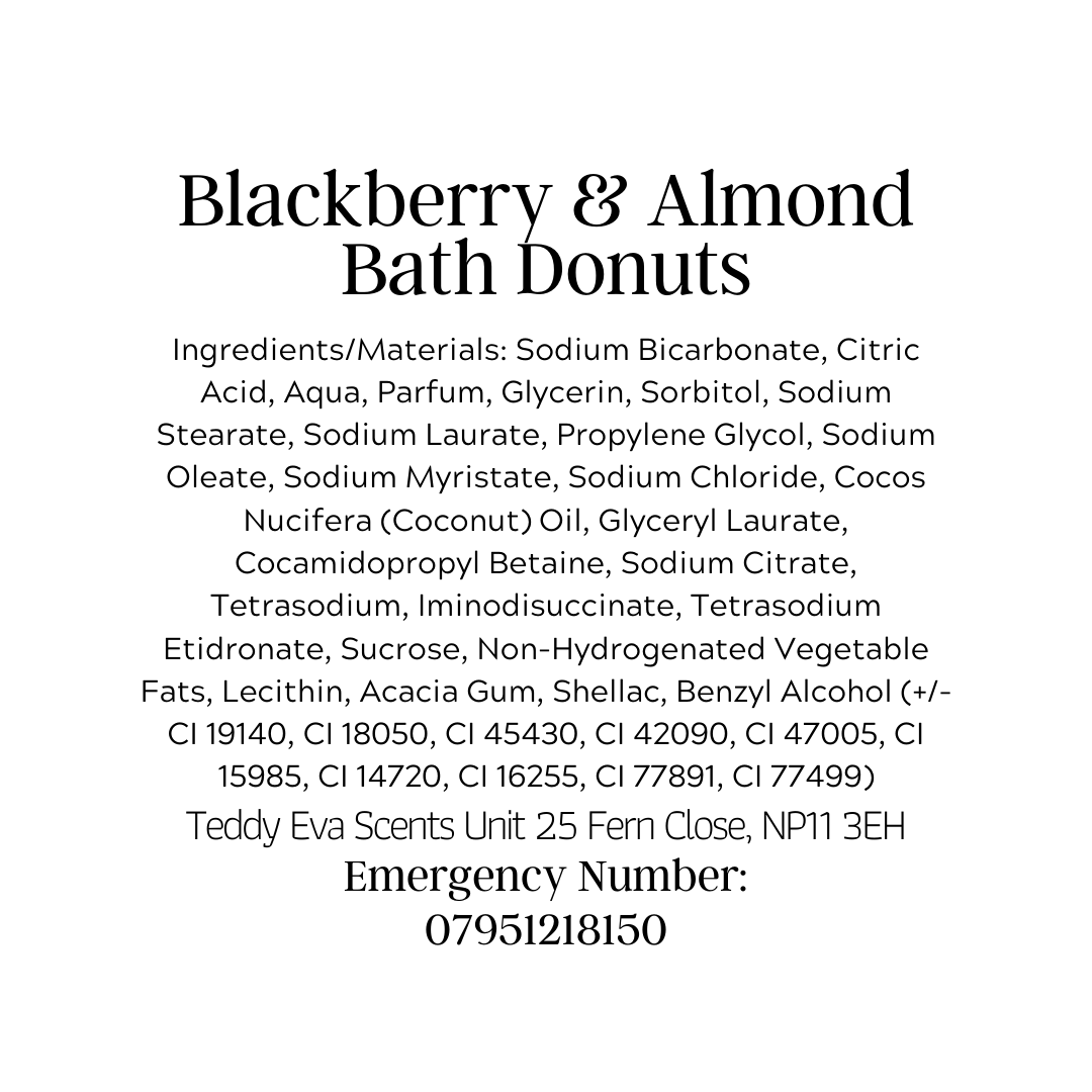blackberry almond bath donut