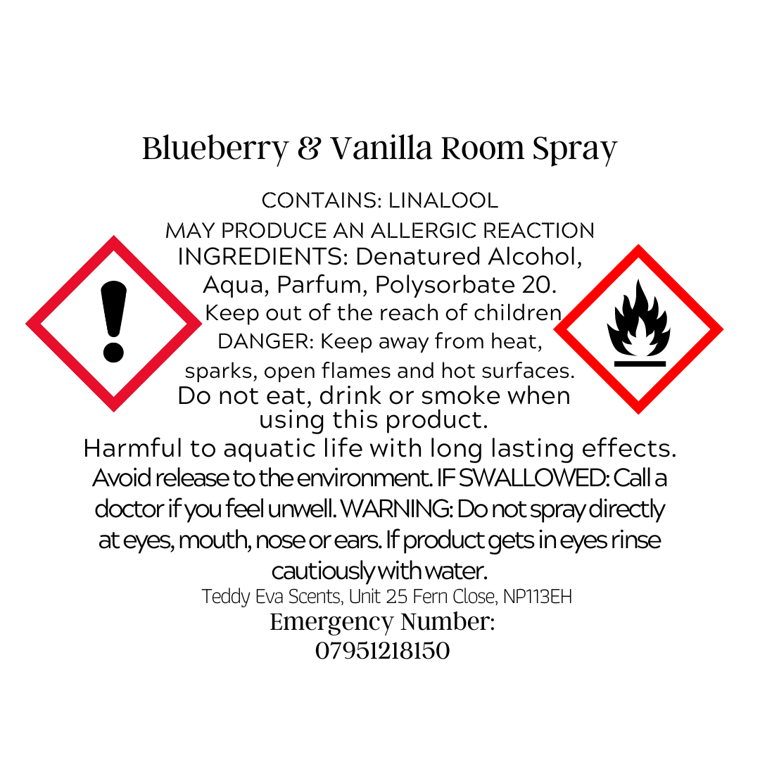 Blueberry & Vanilla CLP for room sprays