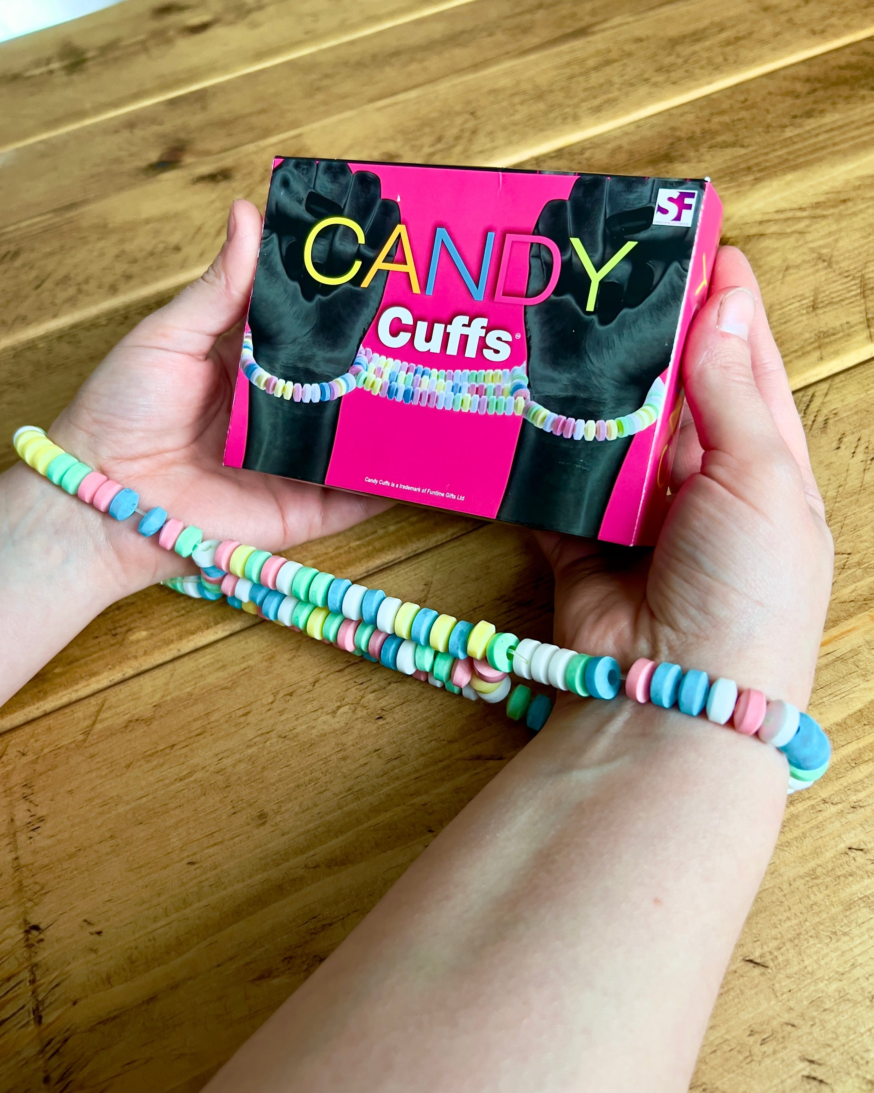 Candy Cuffs in use