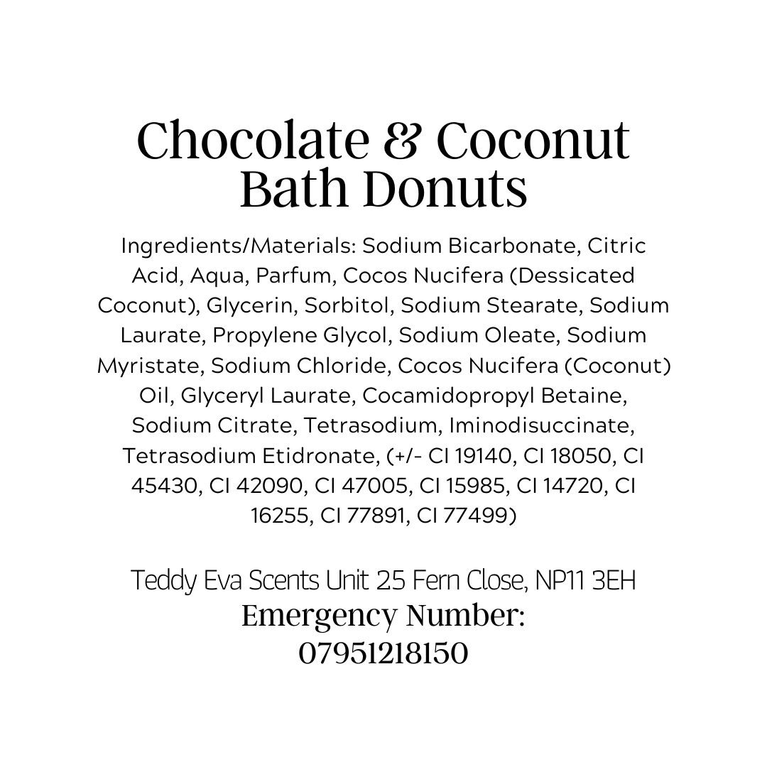 chocolate coconut bath donut clp