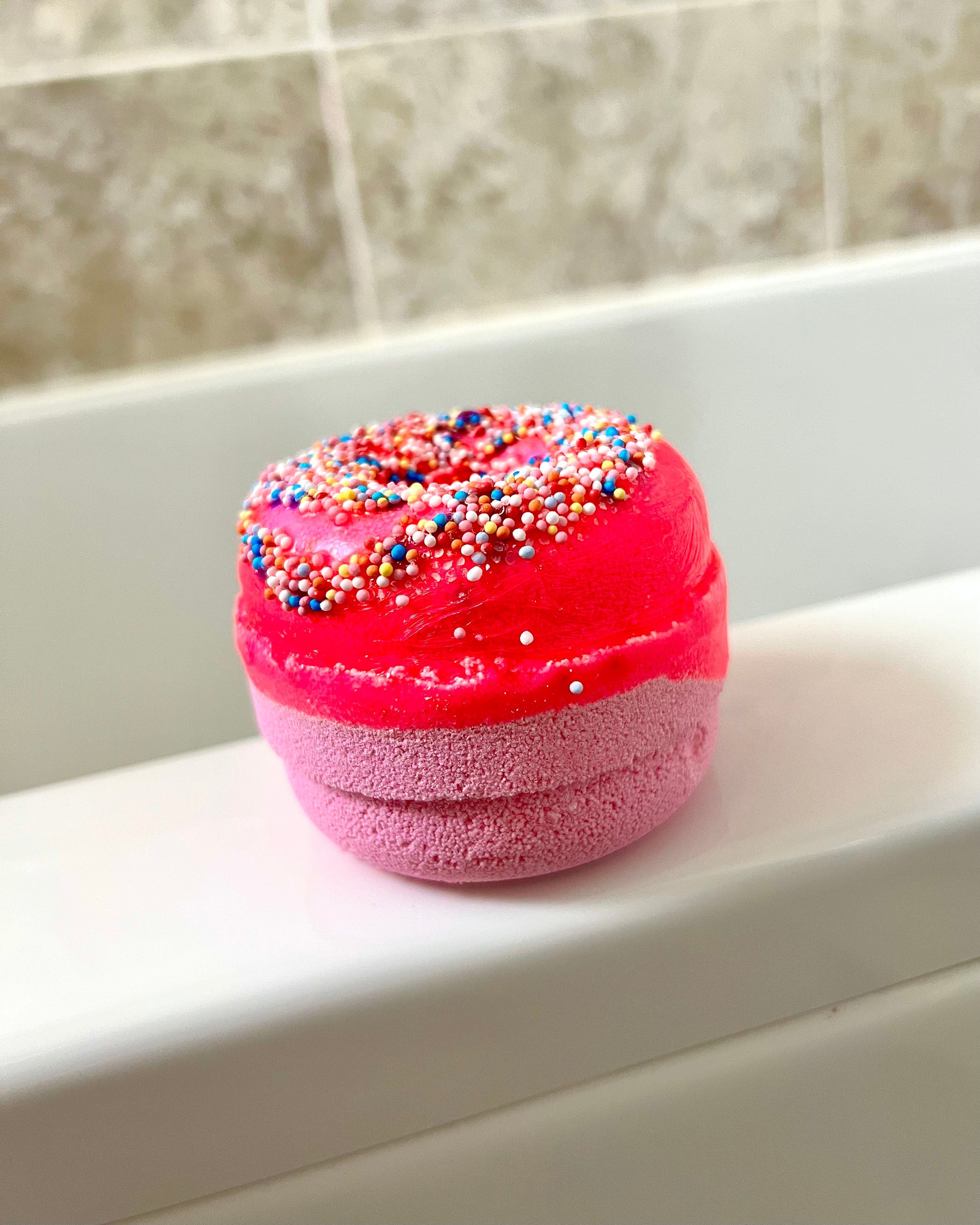 Raspberry bath donuts