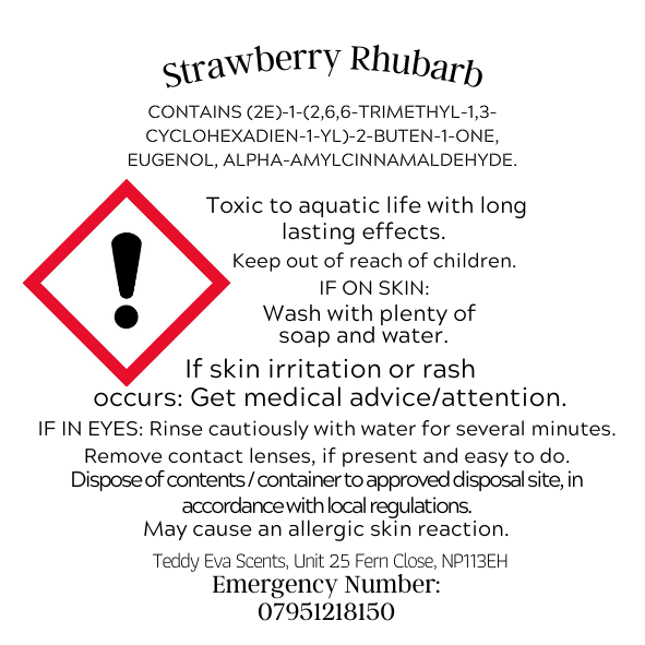 Strawberry Rhubarb 100ml Reed Diffuser CLP