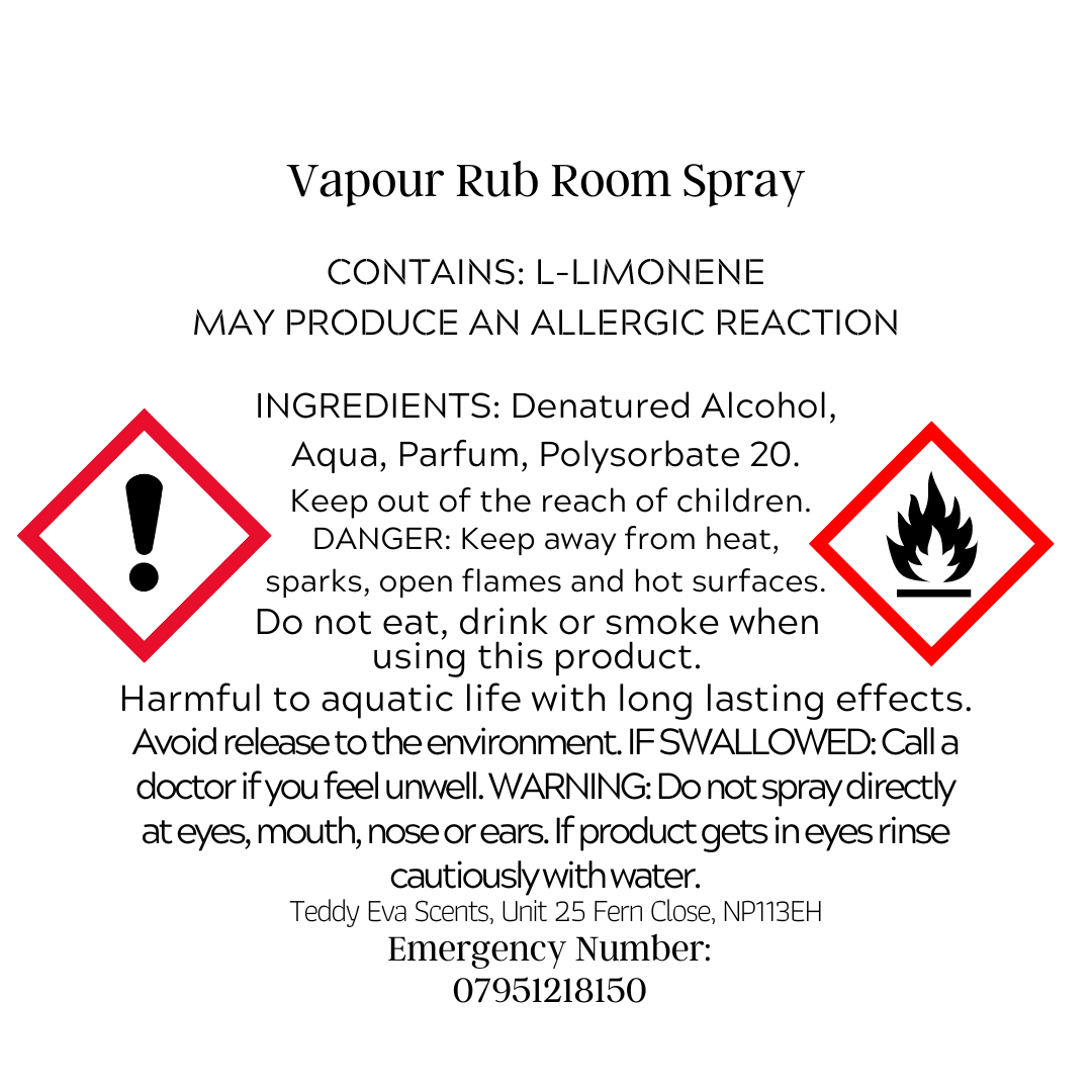 Vapour Rub 100ml Room Spray