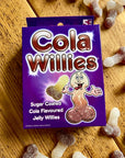 Cola willies - close up of the box