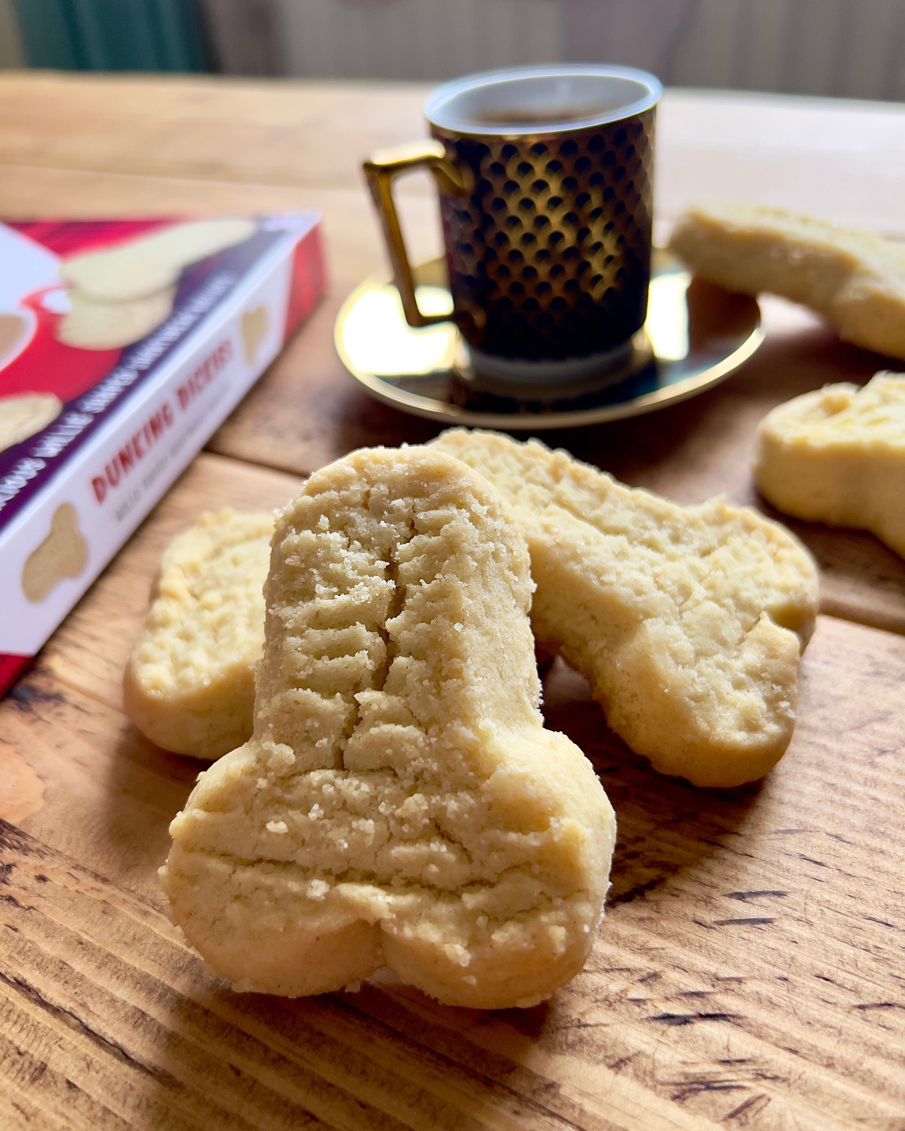 dunking penis shaped shortbread